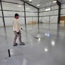 Polyaspartic Color Coating for Another Airplane Hangar in Bennett Colorado thumbnail